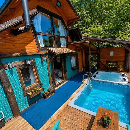 Blue Hobbit Fairy-tale House With A Magnificent View